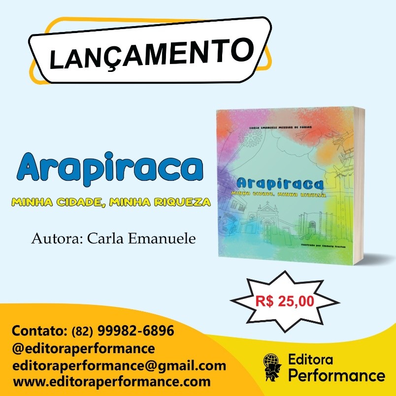 O livro infantil “Arapiraca: Minha cidade, minha riqueza” é sucesso nas escolas e destaque em vendas! Seja você também um multiplicador literário.