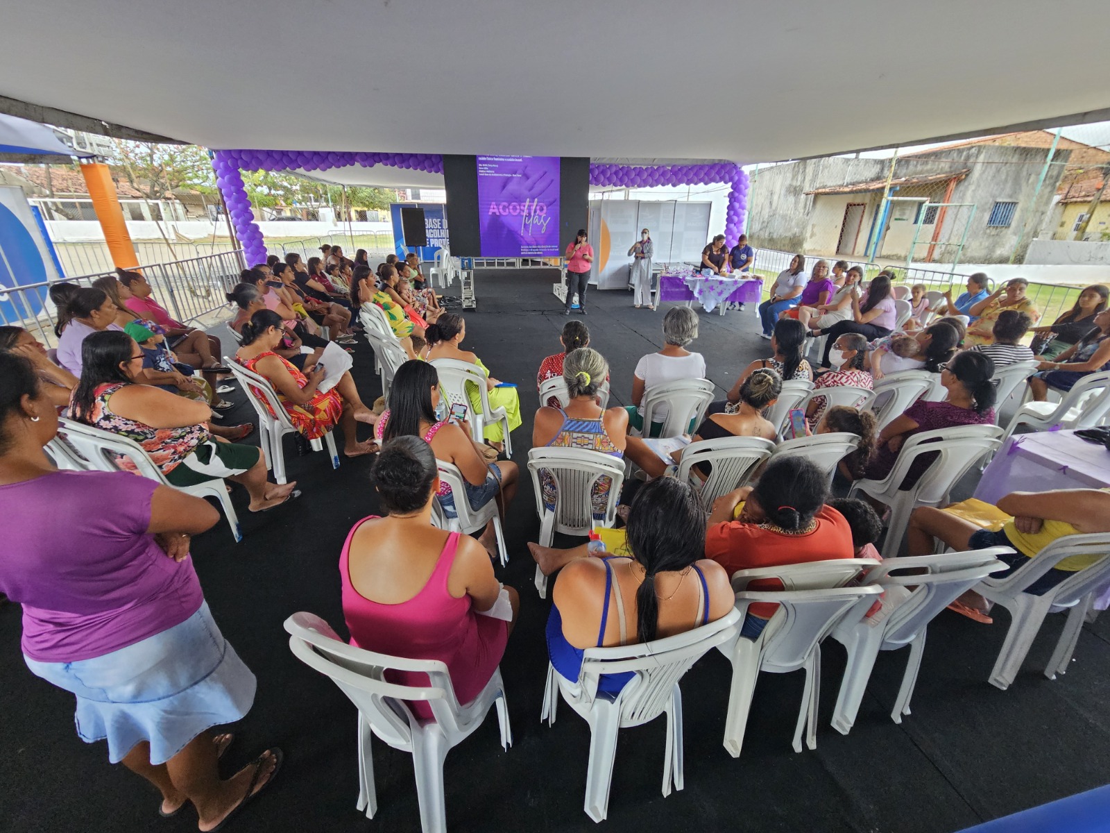 Ações do Agosto Lilás são levadas para o Bom Parto