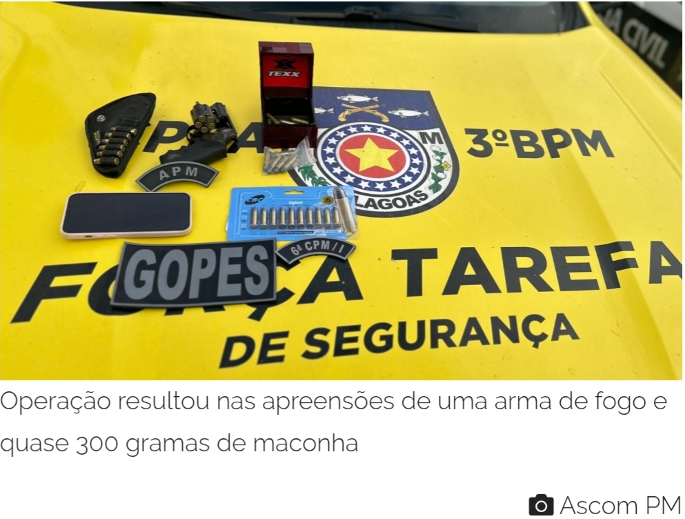 Polícia Militar realiza operação contra organizações criminosas em Arapiraca